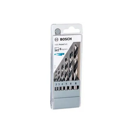 Набор спиральных сверл по металлу Bosch HSS PointTeQ DIN 338, (6 шт.) (2608577346)