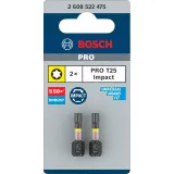 Биты Bosch Pro Torx Impact T25, 25 мм, 2 шт (2608522475)