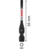Биты Bosch Pro HEX Impact H5, 55 мм, 2 шт (2608522557)