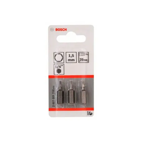Біта Bosch Extra Hard HEX1.5 × 25 мм, 3 шт. (2607001716)