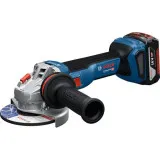 Шліфмашина кутова акумуляторна Bosch GWS 18V-11 S Professional з АКБ GBA 18V 5 Аг та ЗП GAL 1880 CV, у L-BOXX 136, Ø125 мм (06019N4003)