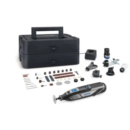 Гравер аккумуляторный Dremel 8240-5/65 Platinum+, 2 АКБ 12 V 2,0 Ач, ЗУ GAL12V-20, аксессуары, в кейсе (F0138240JP)