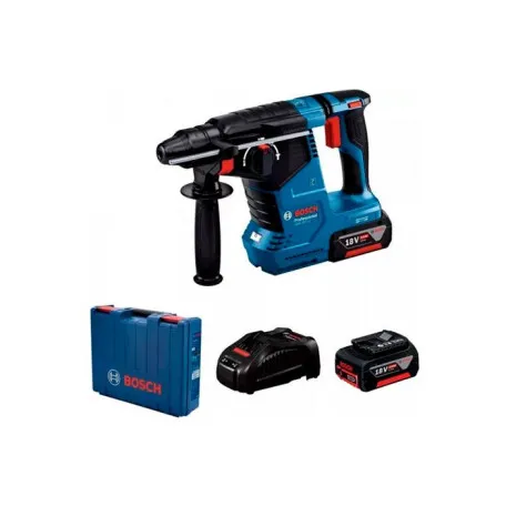 Перфоратор акумуляторний Bosch Professional GBH 187-LI у кейсі з 2 АКБ GBA 18V 5 Аг та ЗП GAL 1880 CV, 2,4 Дж (0611923021)