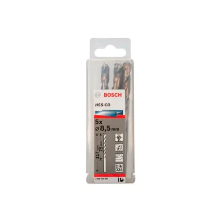 Сверло спиральное по металлу Bosch HSS-Co 8.5x117 мм (5 шт.) (2608585895)