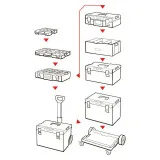 Коробка органайзер QBRICK SYSTEM ONE ORGANIZER XL RED ULTRA HD 582x387x131 (ORGQXL2CCZEPG003)