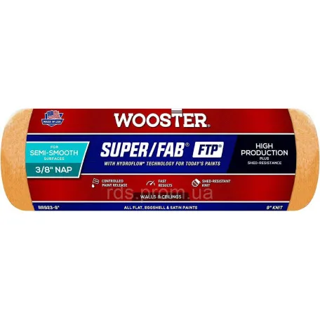 Малярний валик Super/Fab Ftp (В'ЯЗАНИЙ) 23 см (9”) ворс 10 мм (3/8”) (RR923-9)