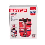 Жилет монтажника с карманами EMTOP, 14 карманов, до 3 кг (ETVT1701)