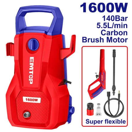 Мойка высокого давления EMTOP, 140 бар (2030 PSI), 1600 Вт (EHPW1601)
