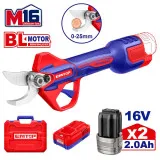 Секатор аккумуляторный EMTOP, рез 25 мм, 16 В (ELSL162582)