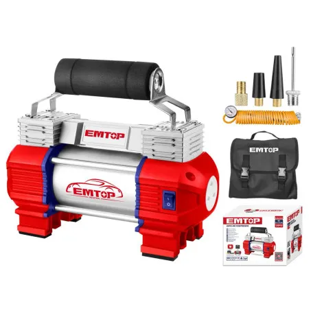 Компрессор автомобильный EMTOP, 120 PSI/8.27 Бар/827 кПа, 45 л/хв (EAAC4501)