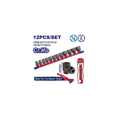 Набір торцевих головок ударних EMTOP EMSSD38126 3/4