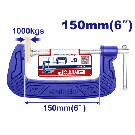 Струбцина винтовая EMTOP, 6