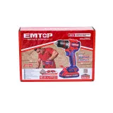 Дрель-шуруповерт, аккумуляторная, бесщеточная EMTOP, 55Нм, 20V (ECDL205582)