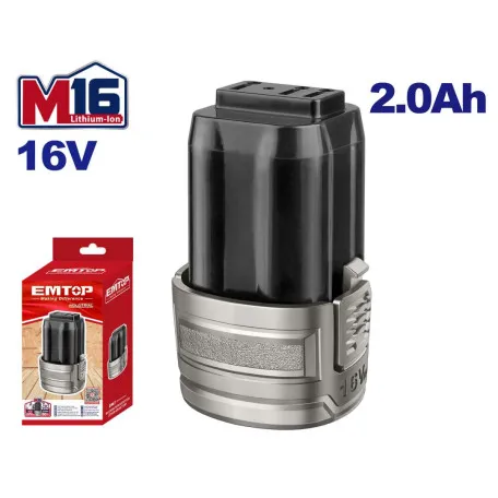 Аккумулятор EMTOP, 16В, Літій-іонний 2,0 Аг (EBPK1620)