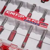Набор фрез по дереву EMTOP, 24 шт, 8 мм (ERRT24082)