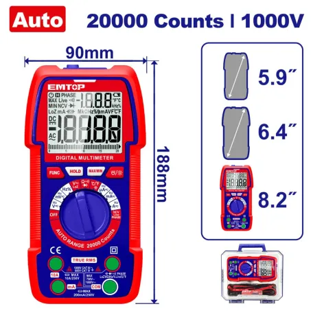 Мультиметр цифровий EMTOP EDMR5410003