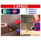 Шлифмашина прямая аккумуляторная EMTOP, цанга 6 мм / 1/4'', 20 В, без АКБ и ЗУ (ELDG2001)
