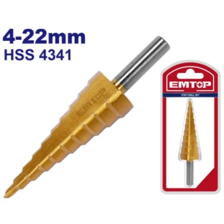 Сверло ступенчатое EMTOP, 4–22 мм (ESDL42203)
