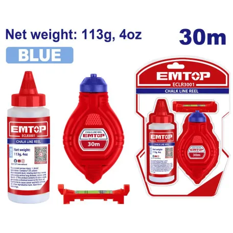 Шнур разметочный EMTOP, 30 м (ECLR3001)