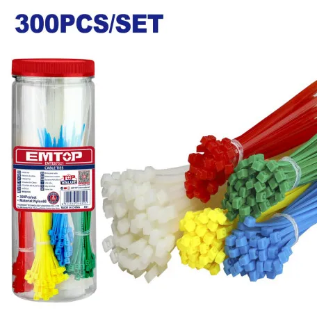 Кабельная стяжка EMTOP, 300 шт. (EMTE87521)