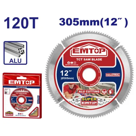 Диск пильный TCT по алюминию EMTOP, 305 мм (12