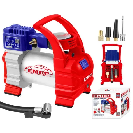 Компрессор автомобильный EMTOP, 140PSI (10 бар), 35 л/хв, DC12V (EAAC3501)