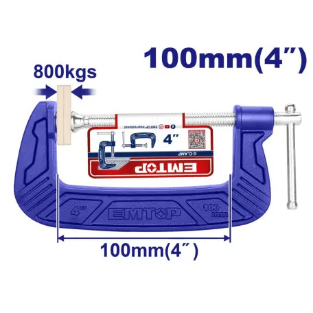 Струбцина винтовая EMTOP, 4