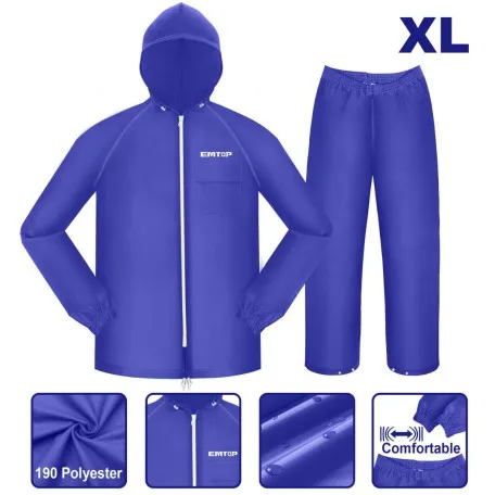 Костюм-дождевик EMTOP, XL, поліестер, ПВХ (ERST02XL)
