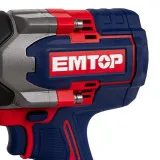 Гайковерт аккумуляторный EMTOP, 1000 Нм, 1/2”, 20 В (ECIWL2085)