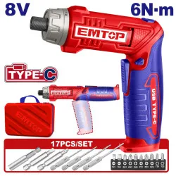 Викрутка акумуляторна EMTOP (ECSR0803)