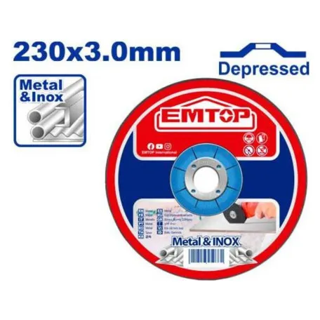 Диск отрезной по металлу EMTOP, 25 шт./коробка (EACDH302301)