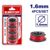 Струна косильная EMTOP, 1,6 мм, 5 м (ELSL1602)