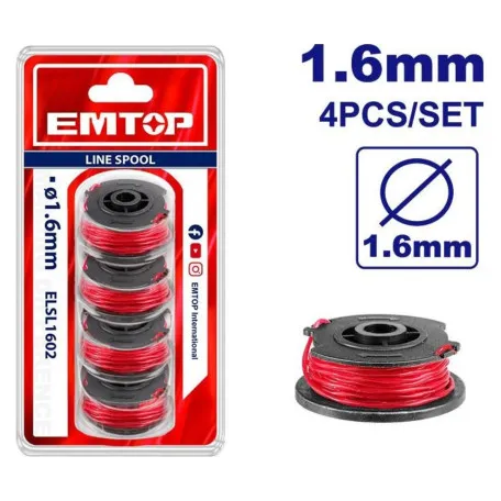 Струна косильная EMTOP, 1,6 мм, 5 м (ELSL1602)
