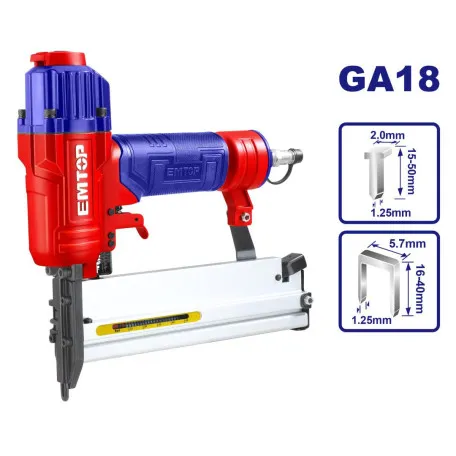 Скобы для степлера EMTOP, 15-50 мм, Ga18,1,25X1,0 мм, 5,7 мм (ECBN504001)
