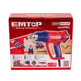 Фен технический EMTOP, 2000 Вт, 600 °С, 450 л/мин. (EHGN20056)