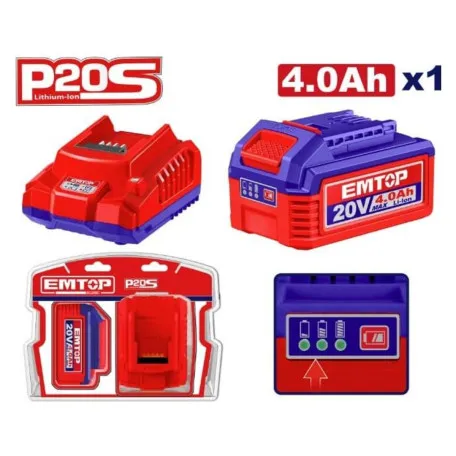 Энергокомплект P20S EMTOP, 20 В, 2 А (ELBCPK1012)