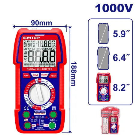 Мультиметр цифровий EMTOP EDMR5310002