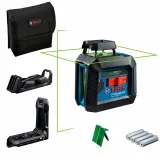 Лазерный нивелир Bosch GLL 2-20 G Professional с держателем, потолочным креплением и 4 батарейками (0601065000)