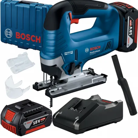 Лобзик аккумуляторный Bosch Professional GST 185-LI с 2 АКБ GBA 18 В 4,0 Ач и ЗУ GAL 18V-40 в кейсе (06015B3024)