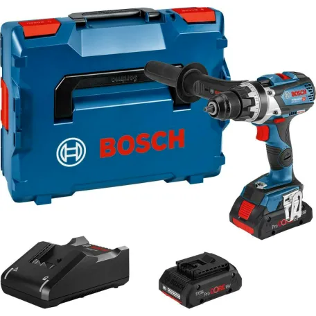 Дрель-шуруповерт аккумуляторный Bosch Professional GSR 180-Li с 2 АКБ GBA 18V 2,0 Ач, ЗУ GAL 18V-20, набором бит и сверл, 54 Н·м (06019F810A)
