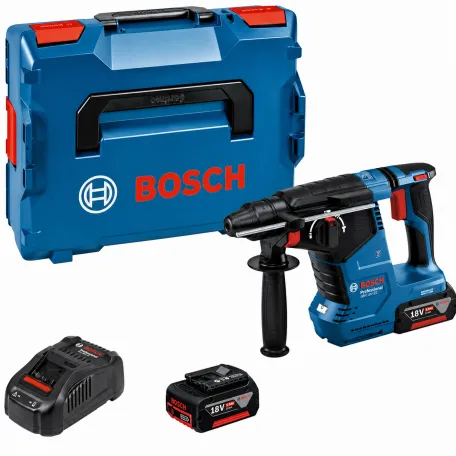 Перфоратор акумуляторний Bosch Professional GBH 187-LI, 1 АКБ GBA 18V 5,0 Аг, ЗП GAL 18V-40, 2,4 Дж (0611923022)
