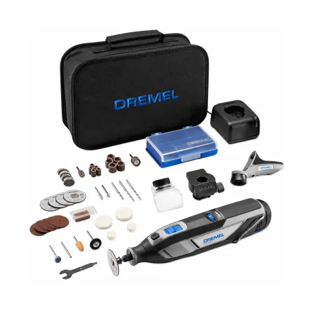 Гравер аккумуляторный Dremel 8240-3/45 с АКБ 12V 2,0 Ач, ЗУ GAL 12V-20, насадками и аксессуарами, в сумке, цанга 3,2 мм (F0138240JF)