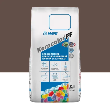 Цементний розчин Mapei KERACOLOR FF №144, для швів до 6 мм, шоколад, 2 кг (5051442)