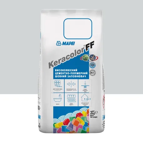 Цементний розчин Mapei KERACOLOR FF №111, для швів до 6 мм, світло-сірий, 2 кг (5051112)