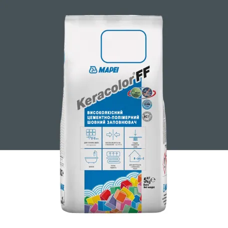 Цементний розчин Mapei KERACOLOR FF №114, для швів до 6 мм, антрацит, 5 кг (5051145)
