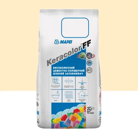 Цементний розчин Mapei KERACOLOR FF №131, для швів до 6 мм, ваніль, 2 кг (5051312)