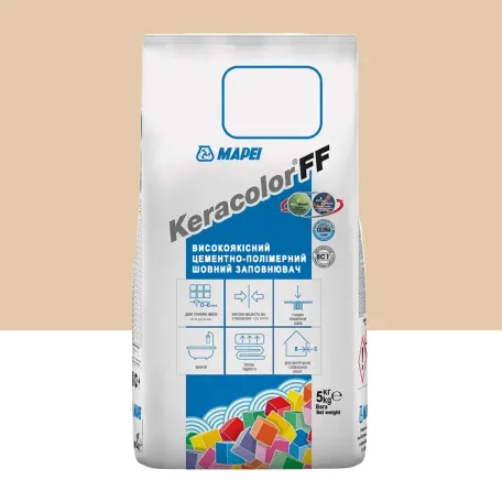 Цементний розчин Mapei KERACOLOR FF №132, для швів до 6 мм, бежевий, 5 кг (5051325)