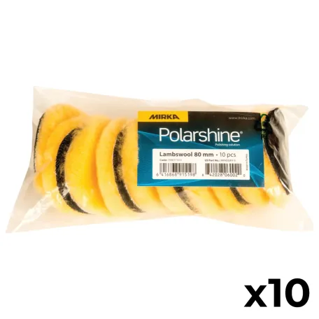 Полировочный круг Mirka Lambswool Pad Pro, Ø80 мм, желтый, 10 шт. (7990771011)