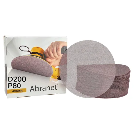 Шлифовальный круг Mirka Abranet D200/Р80, 50 шт/уп. (5425205080)