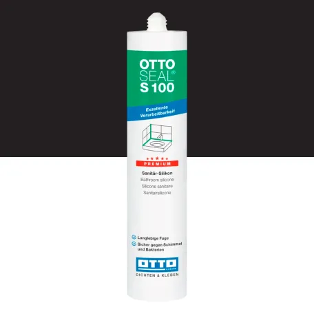 Санитарный силиконовый герметик OTTOSEAL S100 C04 черный, 300 мл (1390300000004)